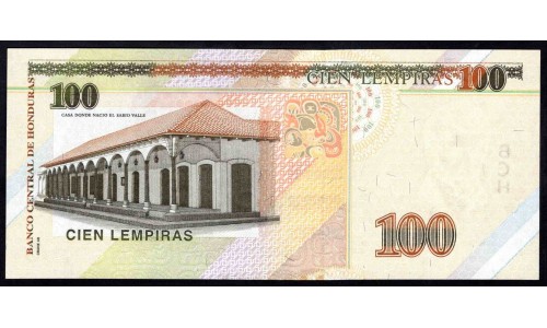 Гондурас 100 лемпир 2016 (HONDURAS 100 Lempiras 2016) P 102c : UNC