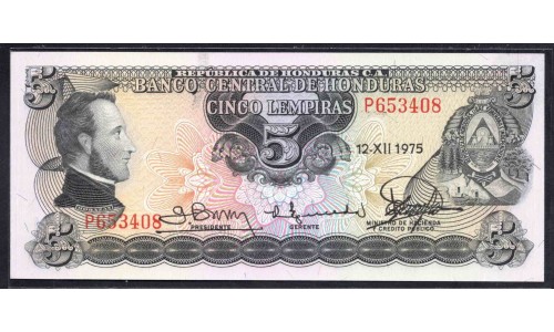Гондурас 5 лемпир 1975 (HONDURAS 5 Lempiras 1975) P 59b : UNC