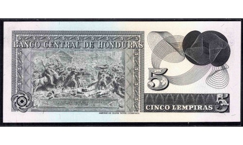 Гондурас 5 лемпир 1975 (HONDURAS 5 Lempiras 1975) P 59b : UNC