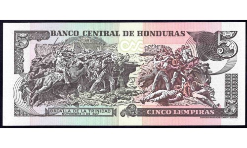 Гондурас 5 лемпир 2004 (HONDURAS 5 Lempiras 2004) P 85d : UNC