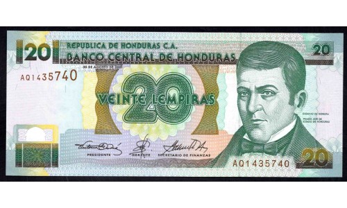 Гондурас 20 лемпир 2001 (HONDURAS 20 Lempiras 2001) P 87а : UNC