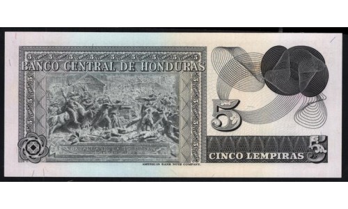 Гондурас 5 лемпир 1978 (HONDURAS 5 Lempiras 1978) P 59b : UNC