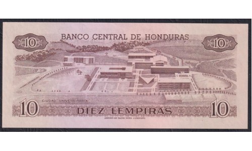 Гондурас 10 лемпир 1978 (HONDURAS 10 Lempiras 1978) P 64a(4): UNC--