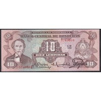 Гондурас 10 лемпир 2.XI.1978 (HONDURAS 10 Lempiras 2.XI.1978) P 64a(5): UNC