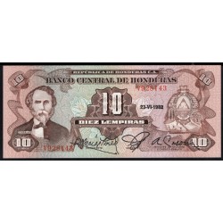 Гондурас 10 лемпир 1982 (HONDURAS 10 Lempiras 1982) P 64b(1): UNC
