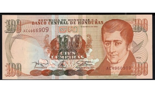 Гондурас 100 лемпир 12.05.1994 (HONDURAS 100 Lempiras 12.05.1994) P 77a: UNC