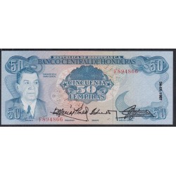 Гондурас 50 лемпир 1987 года (HONDURAS 50 Lempiras 1987) P 66b: UNC