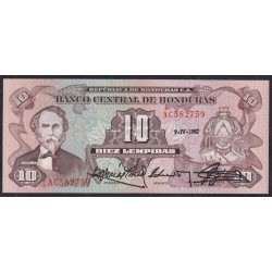 Гондурас 10 лемпир 1987 (HONDURAS 10 Lempiras 1987) P 64b : UNC