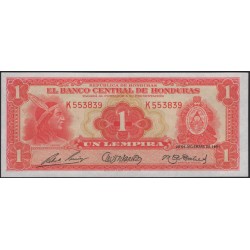 Гондурас 1 лемпира 1951 (HONDURAS 1 Lempira 1951) P 45b : UNC