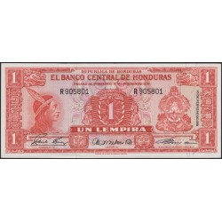 Гондурас 1 лемпира 1961 (HONDURAS 1 Lempira 1961) P 54Aa : UNC