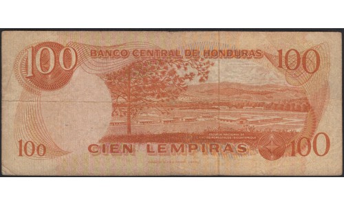 Гондурас 100 лемпир 1978 (HONDURAS 100 Lempiras 1978) P 67e : F/VF