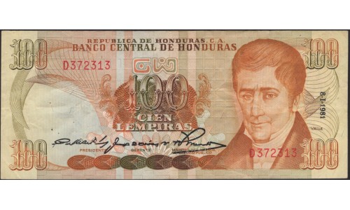 Гондурас 100 лемпир 1981 (HONDURAS 100 Lempiras 1981) P 69a : VF