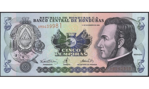 Гондурас 5 лемпир 2000 (HONDURAS 5 Lempiras 2000) P 85a : UNC