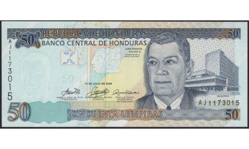 Гондурас 50 лемпир 2006 (HONDURAS 50 Lempiras 2006) P 94Аa : UNC