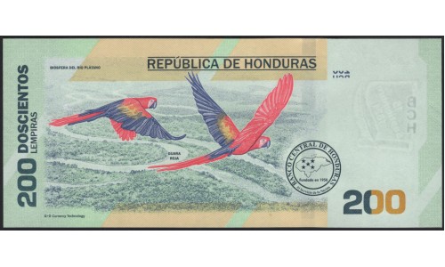 Гондурас 200 лемпир 2019 (HONDURAS 200 Lempiras 2019) P NEW : UNC