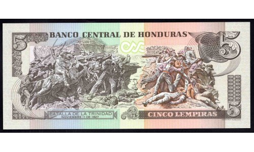 Гондурас 5 лемпир 2010 (HONDURAS 5 Lempiras 2010) P 91c : UNC