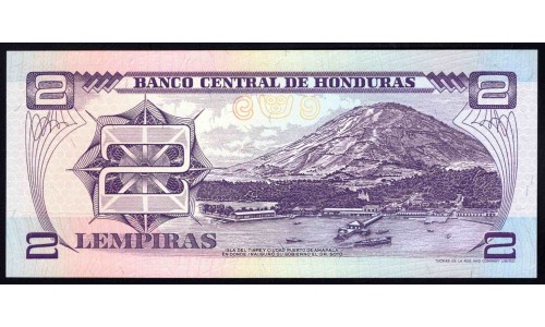 Гондурас 2 лемпиры 1993 (HONDURAS 2 Lempiras 1993) P 72b : UNC