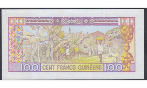 Гвинея 100 франков 1985 год (GUINEE 100 francs 1985) P 30a: UNC