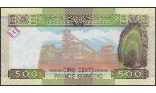 Гвинея 500 франков 2017 (GUINEE 500 francs 2017) P 47b : UNC