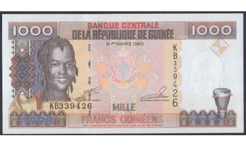Гвинея 1000 франков 1998 (GUINEE 1000 francs 1998) P 37 : UNC