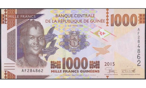 Гвинея 1000 франков 2015 год (GUINEE 1000 francs 2015) P 48a: UNC
