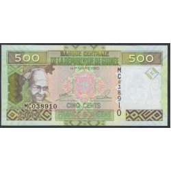 Гвинея 500 франков 2012 (GUINEE 500 francs 2012) P 39b: UNC