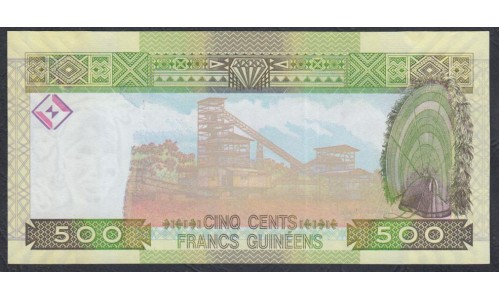 Гвинея 500 франков 2012 (GUINEE 500 francs 2012) P 39b: UNC