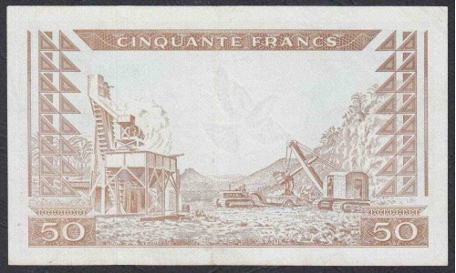 Гвинея 50 франков 1960 год, серия CS (GUINEE 50 francs 1960) P12a: XF
