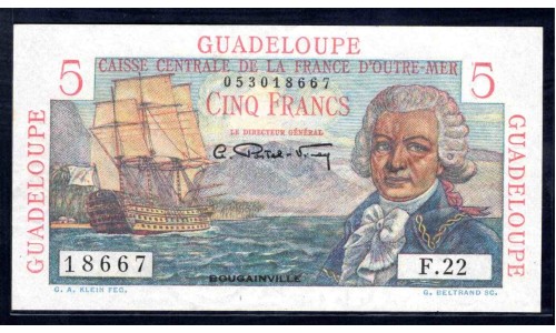 Гваделупа 5 франков (1947 - 49) (GUADELOUPE 5 francs (1947 - 49)) P 31 : UNC