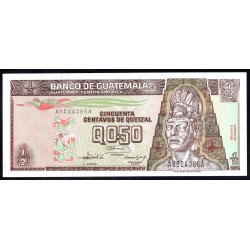 Гватемала 0,50 кетсаль 1992 (GUATEMALA 50 Centavos de Quetzal 1992) P 72b : UNC