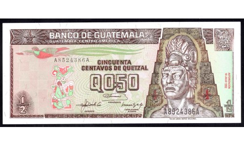 Гватемала 0,50 кетсаль 1992 (GUATEMALA 50 Centavos de Quetzal 1992) P 72b : UNC