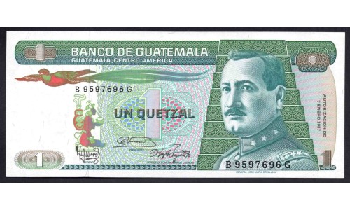 Гватемала 1 кетсаль 1987 (GUATEMALA 1 Quetzal 1987) P 66 : UNC