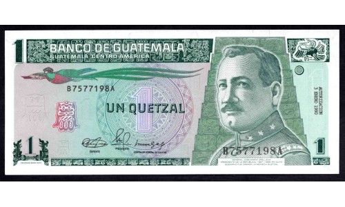 Гватемала 1 кетсаль 1990 (GUATEMALA 1 Quetzal 1990) P 73а : UNC