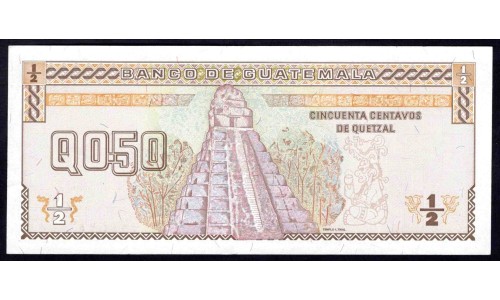 Гватемала 0,50 кетсаль 1996 (GUATEMALA 50 Centavos de Quetzal 1996) P 96 : UNC