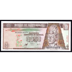 Гватемала 0,50 кетсаль 1998 (GUATEMALA 50 Centavos de Quetzal 1998) P 98 : UNC