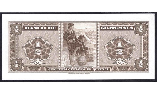Гватемала 0,50 кетсаль 1966 (GUATEMALA 50 Centavos de Quetzal 1966) P 51c : UNC