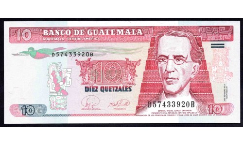 Гватемала 10 кетсалей 2007 (GUATEMALA 10 Quetzales 2007) P 111b : UNC