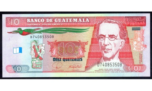Гватемала 10 кетсалей 2008 (GUATEMALA 10 Quetzales 2008) P 117 : UNC