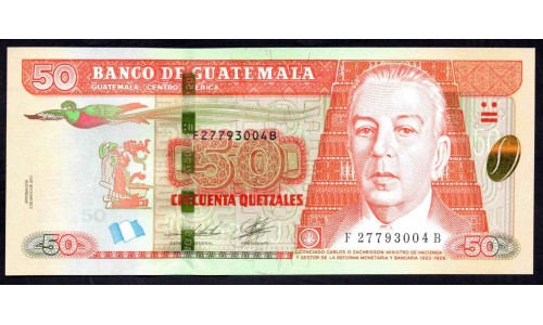 Гватемала 50 кетсалей 2012 (GUATEMALA 50 Quetzales 2012) P 125a : UNC