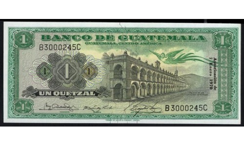 Гватемала 1 кетсаль  07.01.1970 (GUATEMALA 1 Quetzal 07.01.1973) P 52g(1): UNC