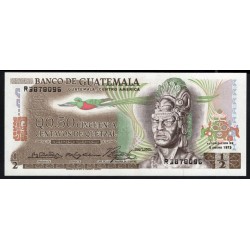 Гватемала 0,50 кетсаль 1973 (GUATEMALA 50 Centavos de Quetzal 1973) P 58a(2): UNC