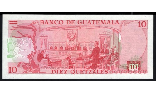 Гватемала 10 кетсалей 1983 (GUATEMALA 10 Quetzales 1983) P 61c(6): UNC