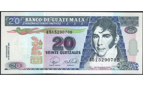Гватемала 20 кетсалей 2007 (GUATEMALA 20 Quetzales 2007) P 112b : UNC