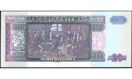Гватемала 20 кетсалей 1992 (GUATEMALA 20 Quetzales 1992) P 83 : UNC