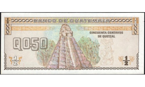 Гватемала 0,50 кетсаль 1993 (GUATEMALA 50 Centavos de Quetzal 1993) P 86a : UNC