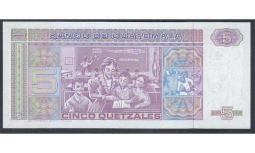 Гватемала 5 кетсалей 1988 (GUATEMALA 5 Quetzales 1988) P 67 : UNC