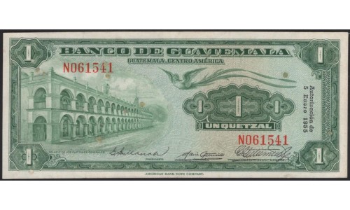 Гватемала 1 кетсаль 1955 (GUATEMALA 1 Quetzal 1955) P 24b : XF