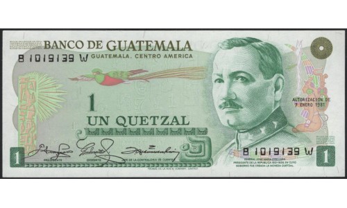 Гватемала 1 кетсаль 1981 (GUATEMALA 1 Quetzal 1981) P 59c : UNC