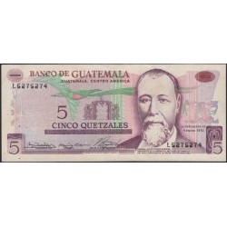 Гватемала 5 кетсалей 1972 (GUATEMALA 5 Quetzales 1972) P 60a : XF