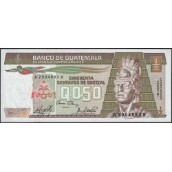 Гватемала 0,50 кетсаль 1985 (GUATEMALA 50 Centavos de Quetzal 1985) P 65(2) : UNC